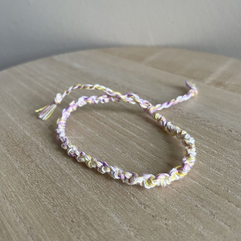 Fiorella Bracelet, anklet, trendy, comfortable, tie, embroidery thread, woven, g